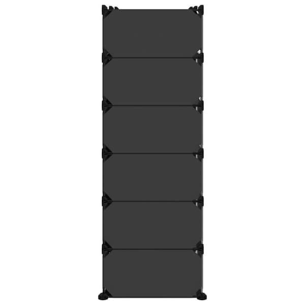 vidaXL Skostativ svart 94,5x36,5x106 cm PP
