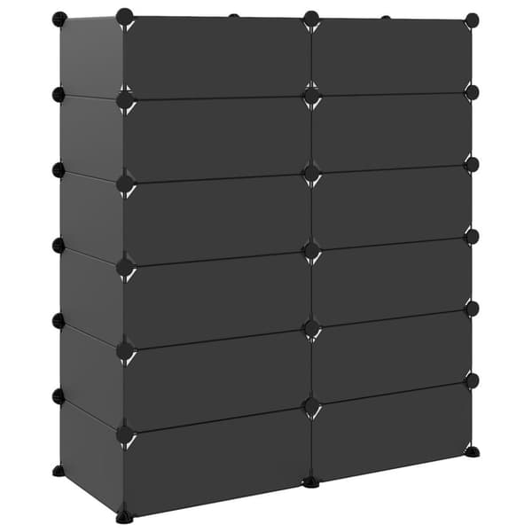 vidaXL Skostativ svart 94,5x36,5x106 cm PP