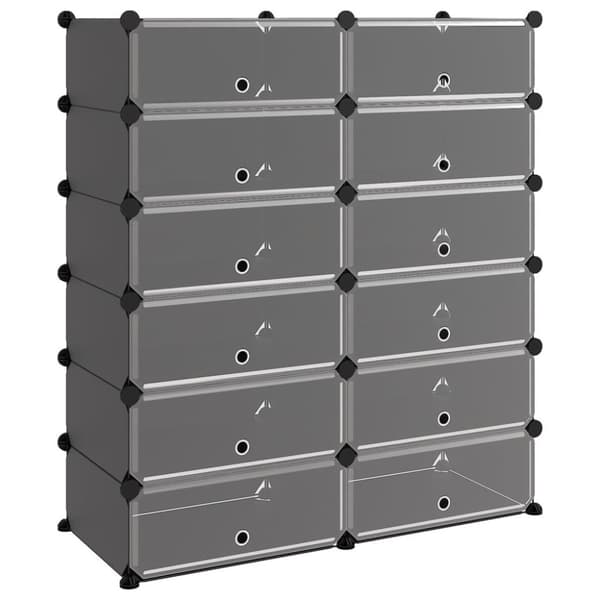vidaXL Skostativ svart 94,5x36,5x106 cm PP