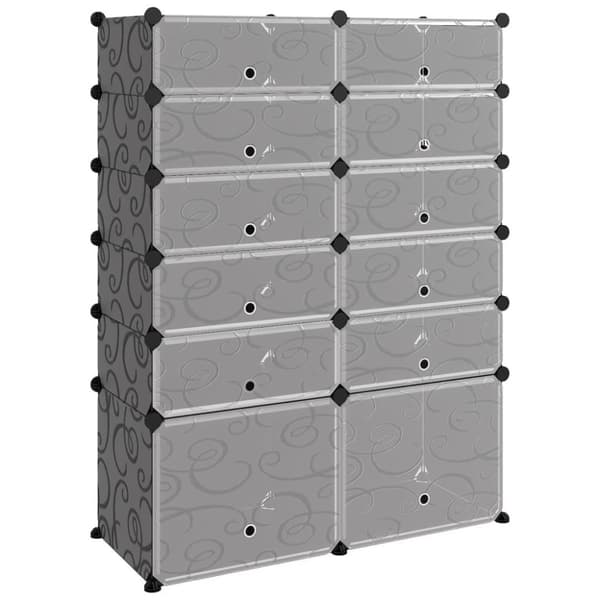 vidaXL Skostativ svart 94x37x125 cm PP