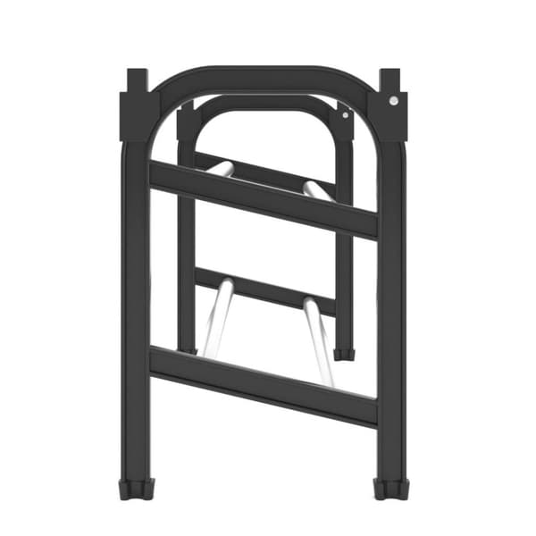 vidaXL Uttrekkbart skostativ med 2 hyller 119x24x37 cm