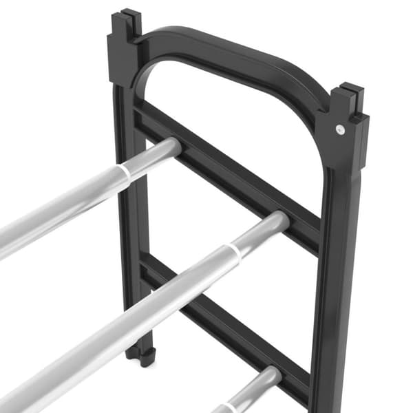 vidaXL Uttrekkbart skostativ med 2 hyller 119x24x37 cm