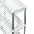 Miniatyrbilde 5 av 7: vidaXL Oppbevaringsvogn med 3 etasjer sølv og hvit aluminium