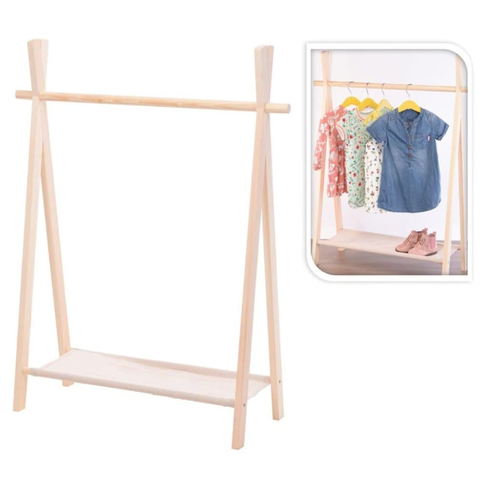 Storage solutions Klädställning för barn med 1 hylla furu