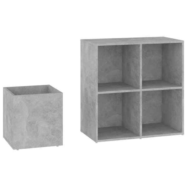 vidaXL Skoskap for gang betonggrå 105x35,5x70 cm konstruert tre