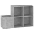Miniatyrbilde 1 av 9: vidaXL Skoskap for gang betonggrå 105x35,5x70 cm konstruert tre
