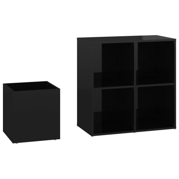 vidaXL Skoskap for gang høyglans svart 105x35,5x70 cm konstruert tre