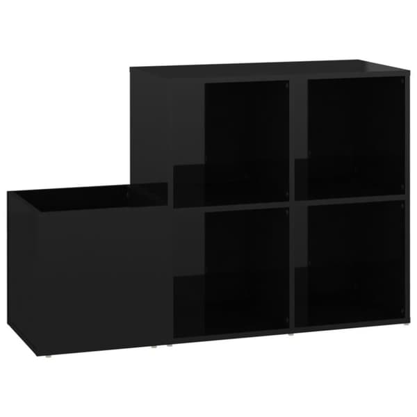 vidaXL Skoskap for gang høyglans svart 105x35,5x70 cm konstruert tre