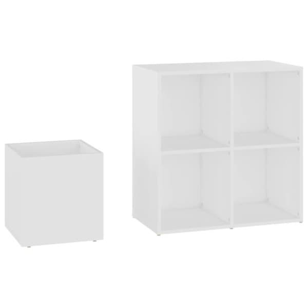 vidaXL Skoskåp vit 105x35,5x70 cm konstruerat trä