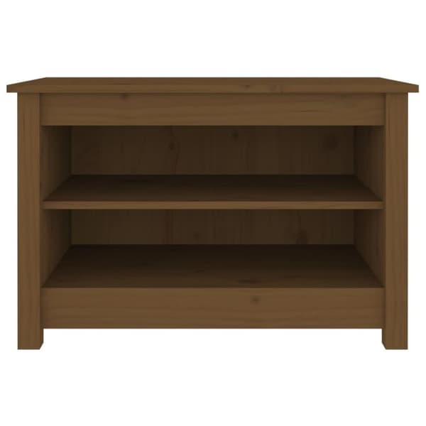 vidaXL Skobenk honningbrun 70x38x45,5 cm heltre furu