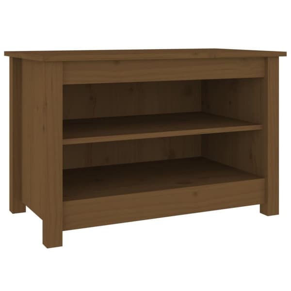 vidaXL Skobenk honningbrun 70x38x45,5 cm heltre furu