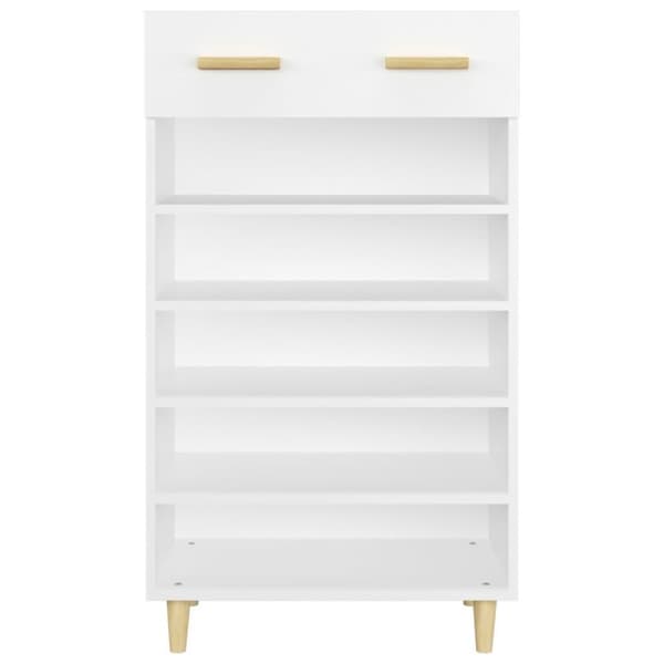 vidaXL Skoskap hvit 60x35x105 cm konstruert tre
