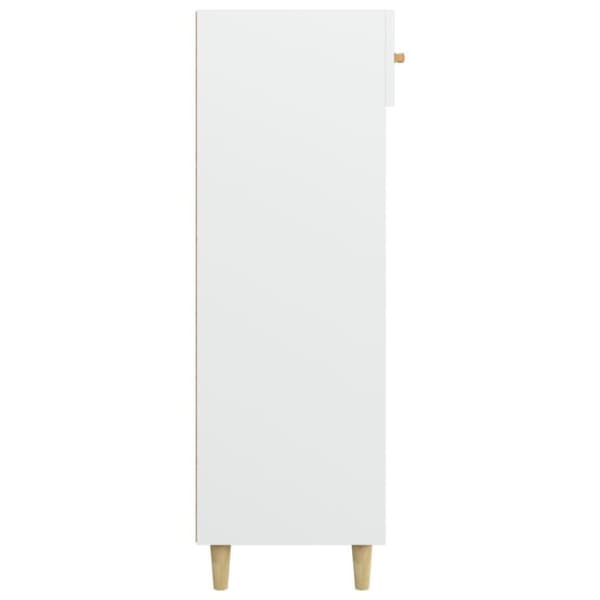 vidaXL Skoskap hvit 60x35x105 cm konstruert tre