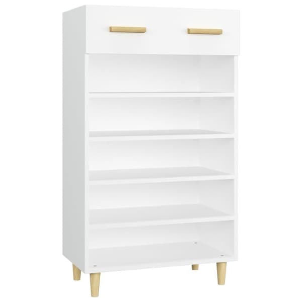 vidaXL Skoskap hvit 60x35x105 cm konstruert tre