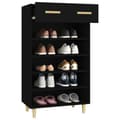 Miniatyrbilde 5 av 11: vidaXL Skoskap svart 60x35x105 cm konstruert tre