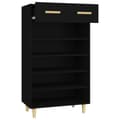 Miniatyrbilde 7 av 11: vidaXL Skoskap svart 60x35x105 cm konstruert tre