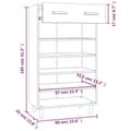 Miniatyrbilde 9 av 11: vidaXL Skoskap svart 60x35x105 cm konstruert tre