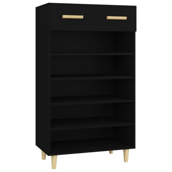 vidaXL Skoskap svart 60x35x105 cm konstruert tre