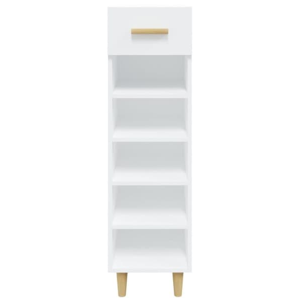 vidaXL Skoskap hvit 30x35x105 cm konstruert tre