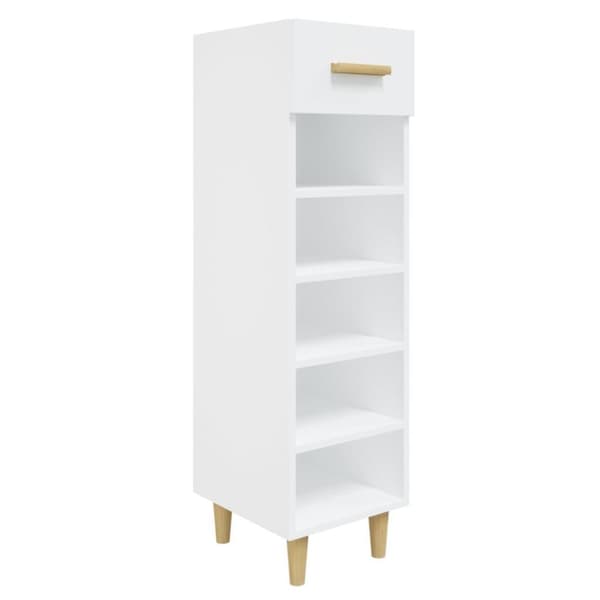 vidaXL Skoskap hvit 30x35x105 cm konstruert tre