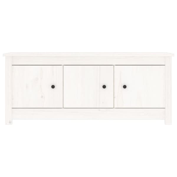 vidaXL Skoskap hvit 110x38x45,5 cm heltre furu