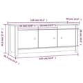 Miniatyrbilde 11 av 11: vidaXL Skoskap hvit 110x38x45,5 cm heltre furu