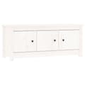 Miniatyrbilde 1 av 11: vidaXL Skoskap hvit 110x38x45,5 cm heltre furu