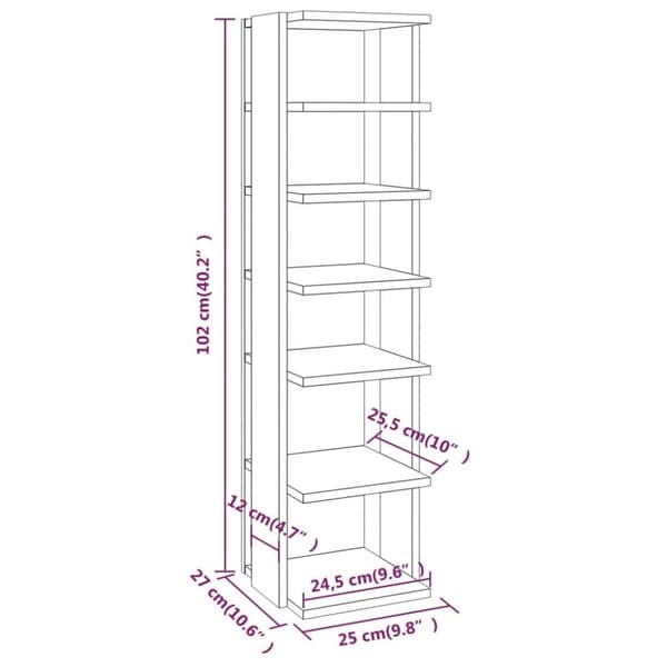 vidaXL Skohyller 2 stk brun eik 27,5x27x102 cm konstruert tre