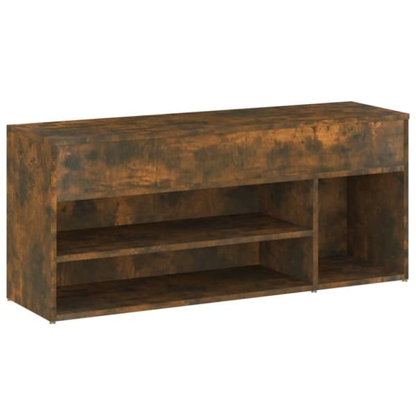 vidaXL Skobenk røkt eik 105x30x45 cm konstruert tre