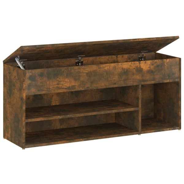 vidaXL Skobenk røkt eik 105x30x45 cm konstruert tre