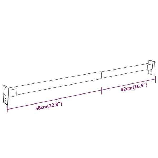 vidaXL Teleskopiske garderobestenger 4 stk sølv 58-100 cm