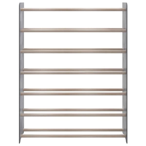 vidaXL Kenkäteline harmaa 90x24x117 cm tekninen puu