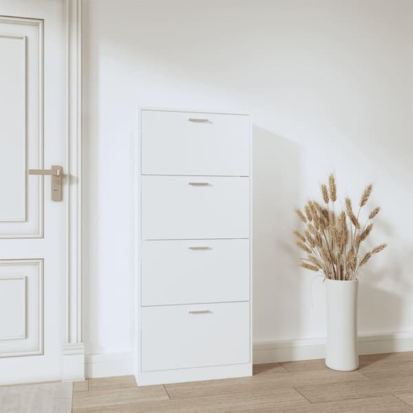 vidaXL skoskab 59x17x150 cm konstrueret træ hvid