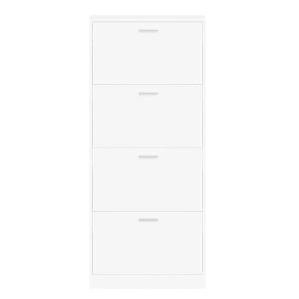 vidaXL skoskab 59x17x150 cm konstrueret træ hvid