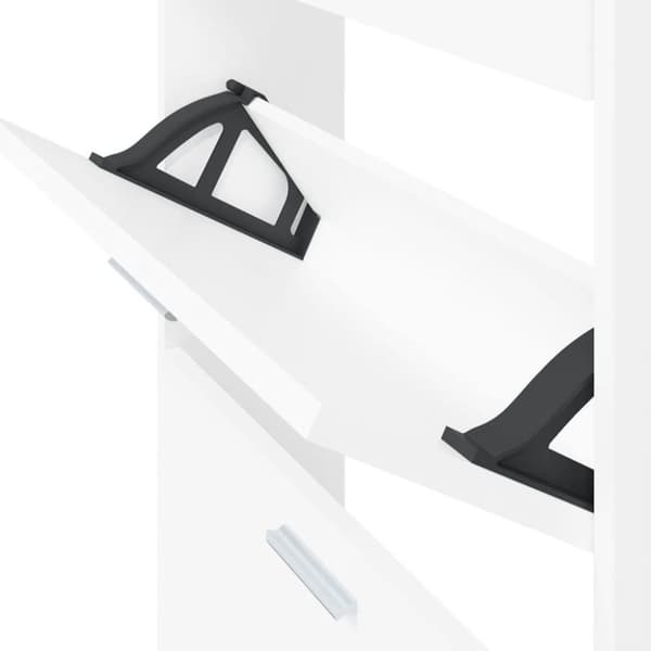 vidaXL skoskab 59x17x150 cm konstrueret træ hvid