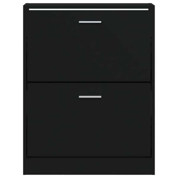 vidaXL Kenkäkaappi musta 59x17x81 cm tekninen puu