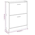 Pikkukuva 8 / 9: vidaXL Kenkäkaappi musta 59x17x81 cm tekninen puu