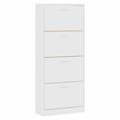Miniatyrbillede 3 af 9: vidaXL skoskab 63x24x147 cm konstrueret træ hvid