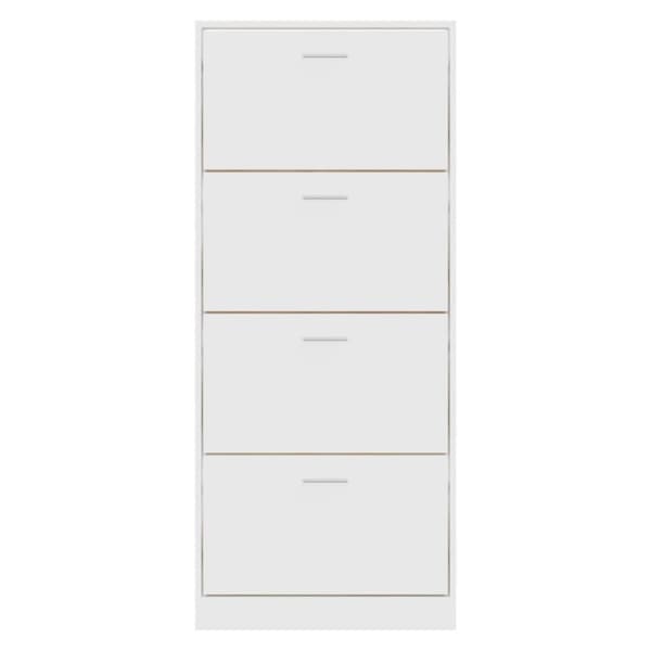 vidaXL skoskab 63x24x147 cm konstrueret træ hvid