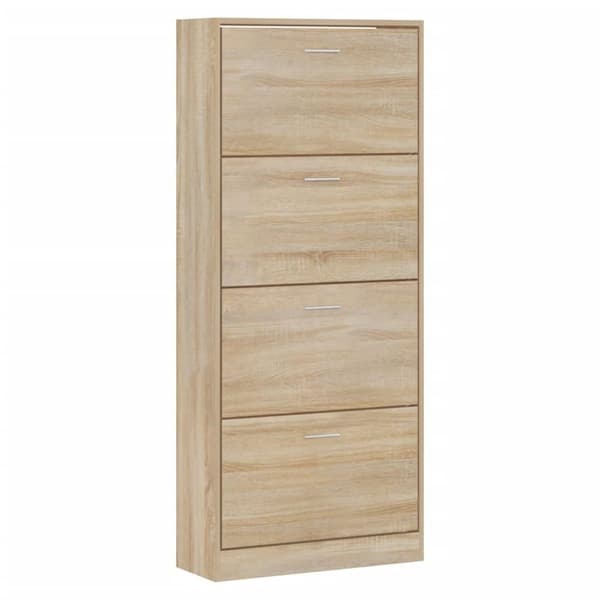 vidaXL skoskab 63x24x147 cm konstrueret træ sonoma-eg
