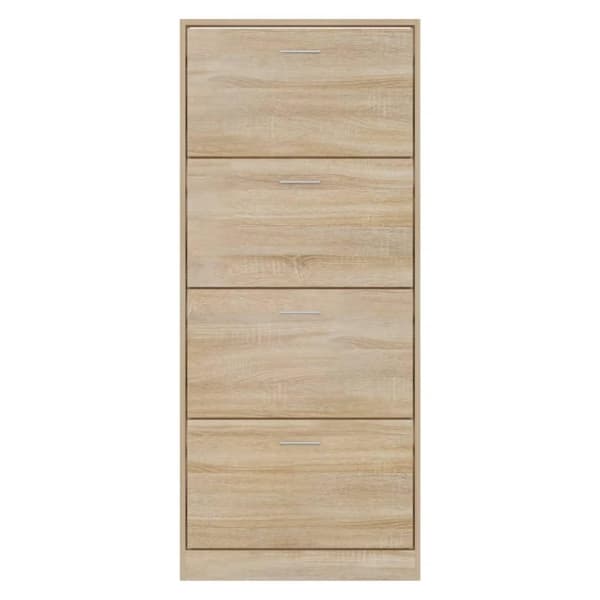 vidaXL skoskab 63x24x147 cm konstrueret træ sonoma-eg
