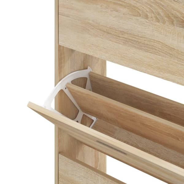 vidaXL skoskab 63x24x147 cm konstrueret træ sonoma-eg