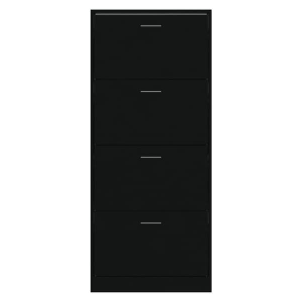 vidaXL skoskab 63x24x147 cm konstrueret træ sort