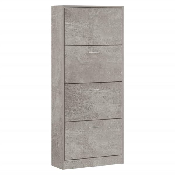 vidaXL skoskab 63x24x147 cm konstrueret træ betongrå