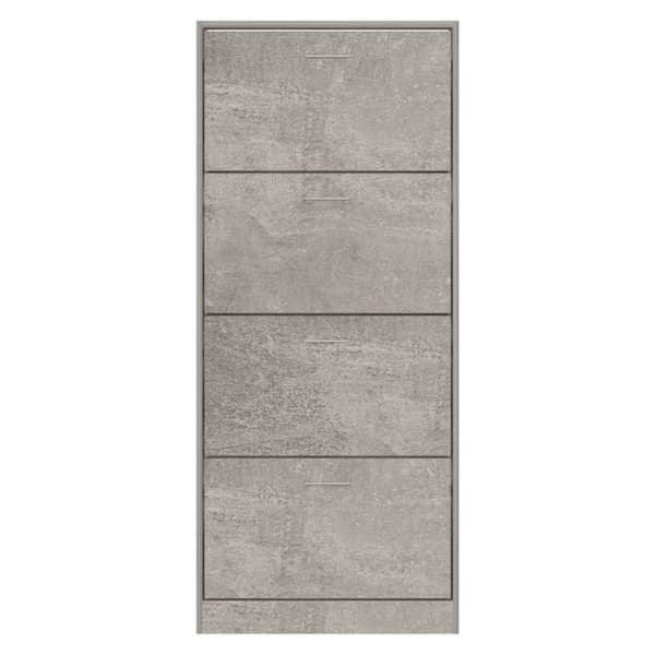 vidaXL skoskab 63x24x147 cm konstrueret træ betongrå