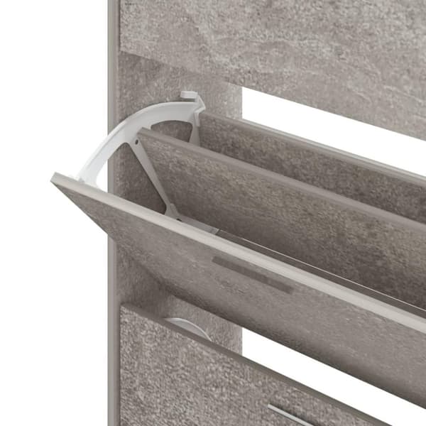 vidaXL skoskab 63x24x147 cm konstrueret træ betongrå