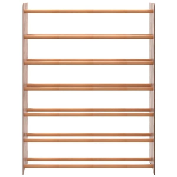 vidaXL Skohylle brun 90x24x117 cm konstruert tre