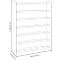 Miniatyrbilde 6 av 7: vidaXL Skohylle brun 90x24x117 cm konstruert tre