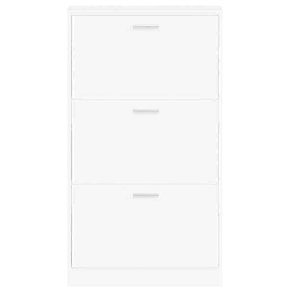 vidaXL Skoskåp vit 59x17x108 cm konstruerat trä
