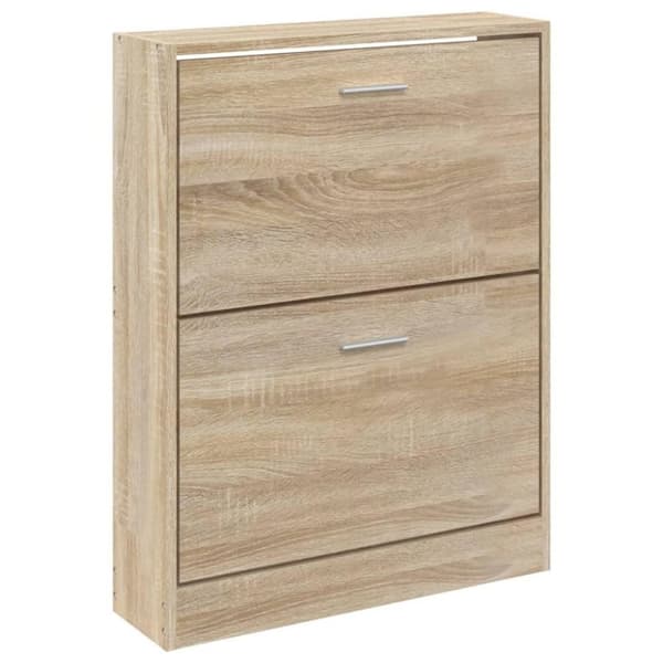 vidaXL Skoskåp ek 59x17x81 cm konstruerat trä